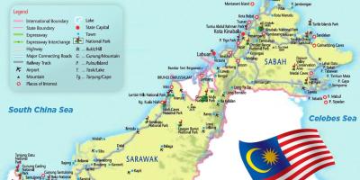 Karta Istočne Malezije