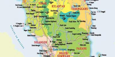 Karta Zapadne Malezije