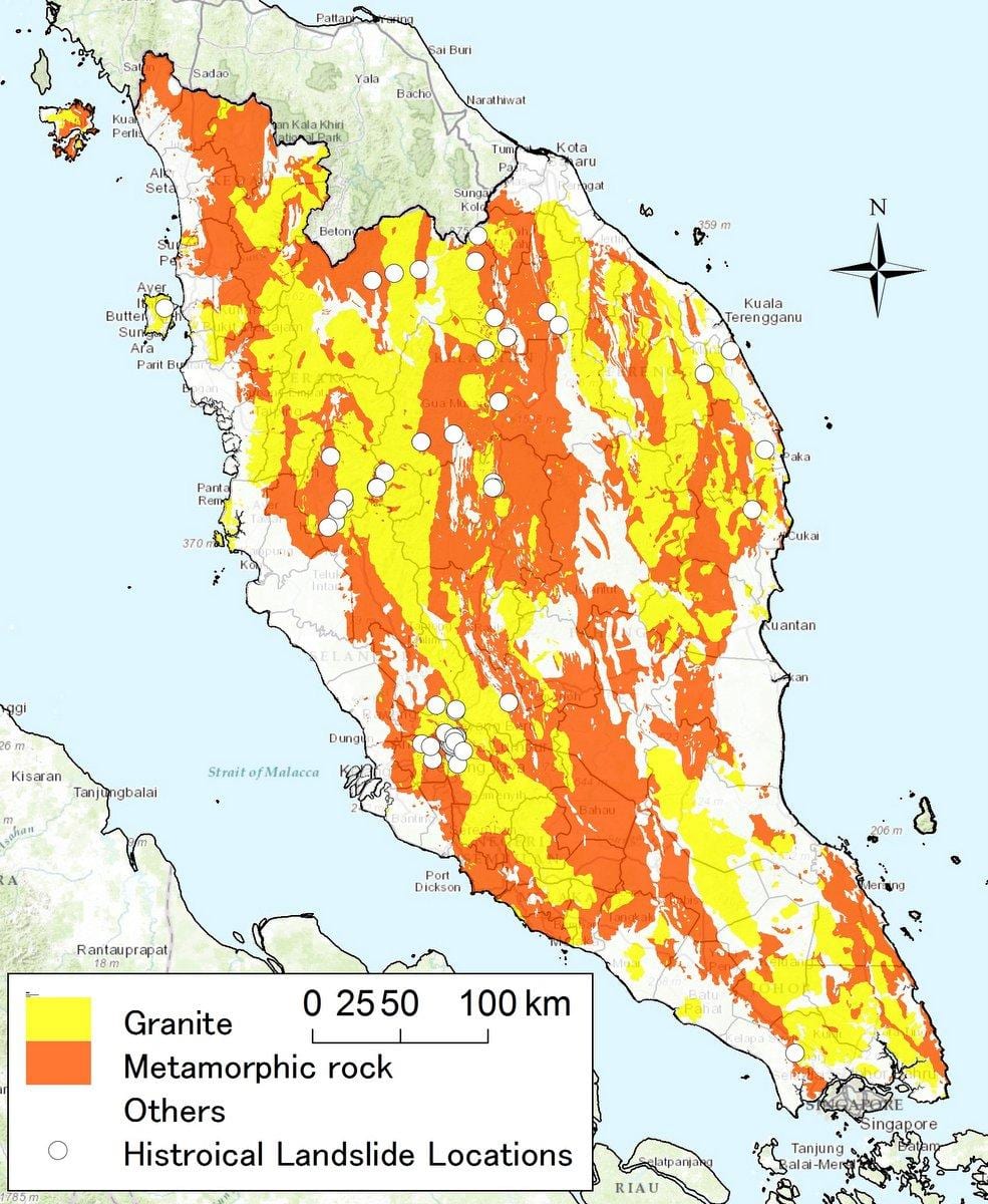 Geološka karta Maleziji