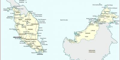 Detaljna karta Maleziji