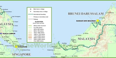 Malezija geografija karti