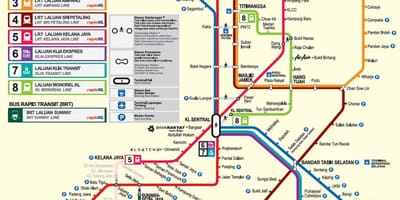 Malezija MRT kartu 2016